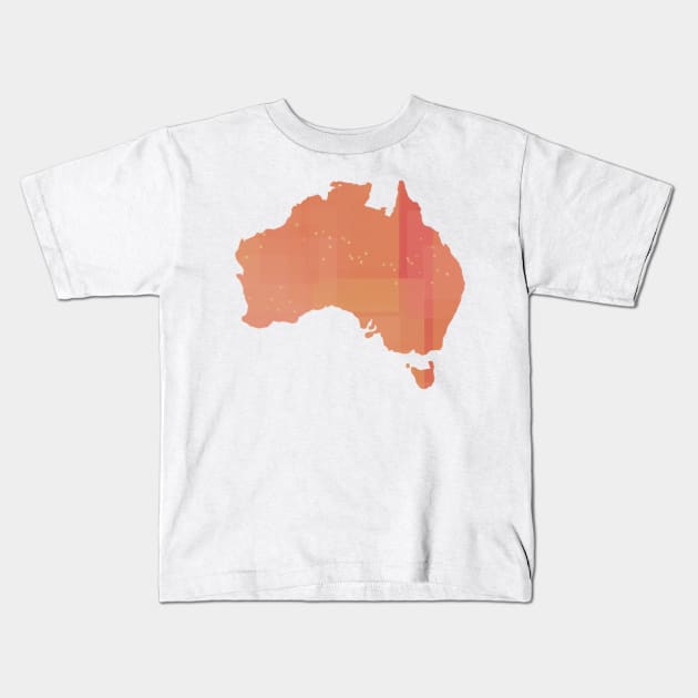 Country Silhouette - Australia Kids T-Shirt by diffrances